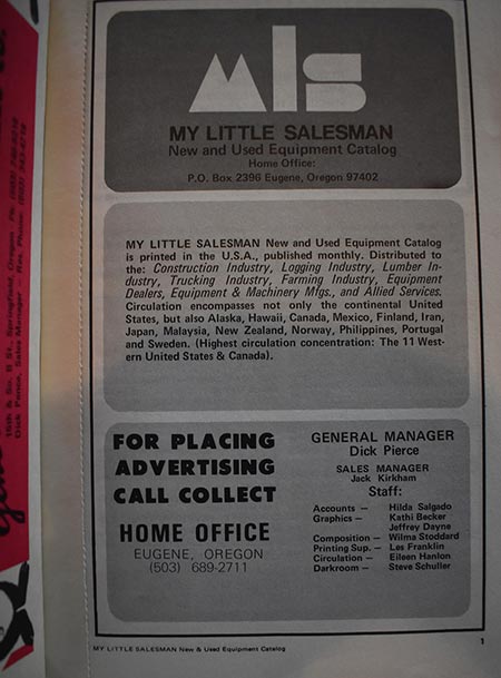 My Little Salesman Equipment Catalog - September 1970 Issue