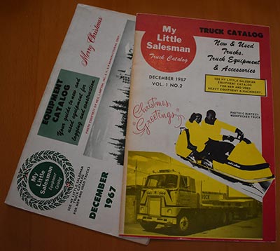 The My Little Salesman 'Heavy Equipment Catalog' and the 'Truck Equipment and Trailer Catalog' from 1967