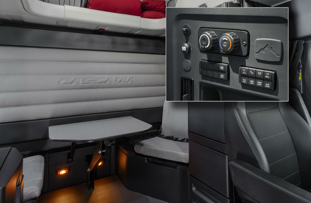 New Battery Powered HVAC system in new Freightliner Cascadia models