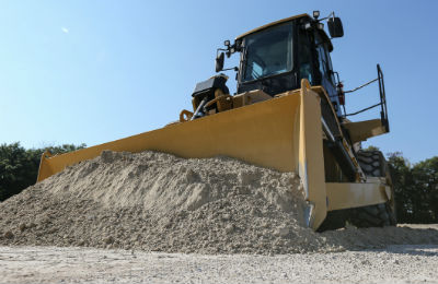 Cat 814K wheel dozer in action