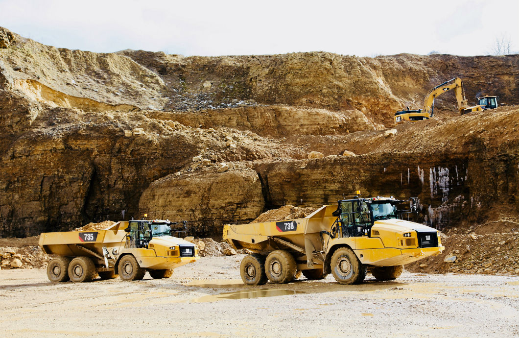 Redesigned Cat Articulated Trucks in Action