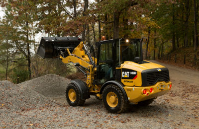 Cat M Series Ag Handler compact wheel loader with bucket