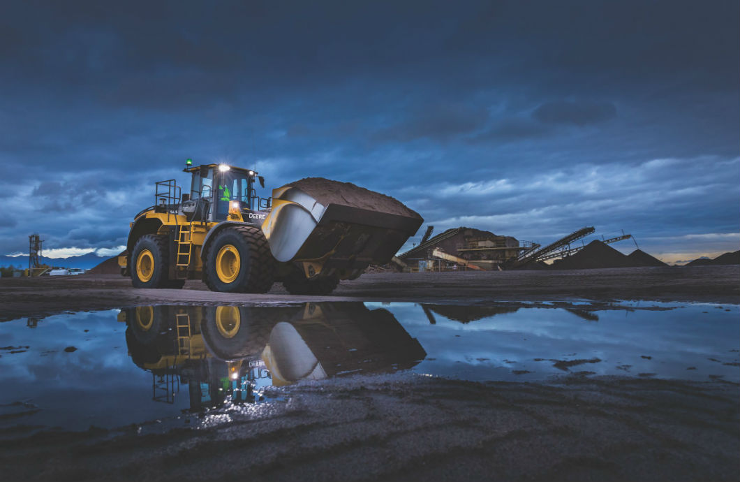 John Deere 844L Wheel Loader in action