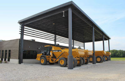 John Deere facility tractor storage 