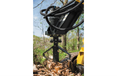 John Deere stump shredder close-up