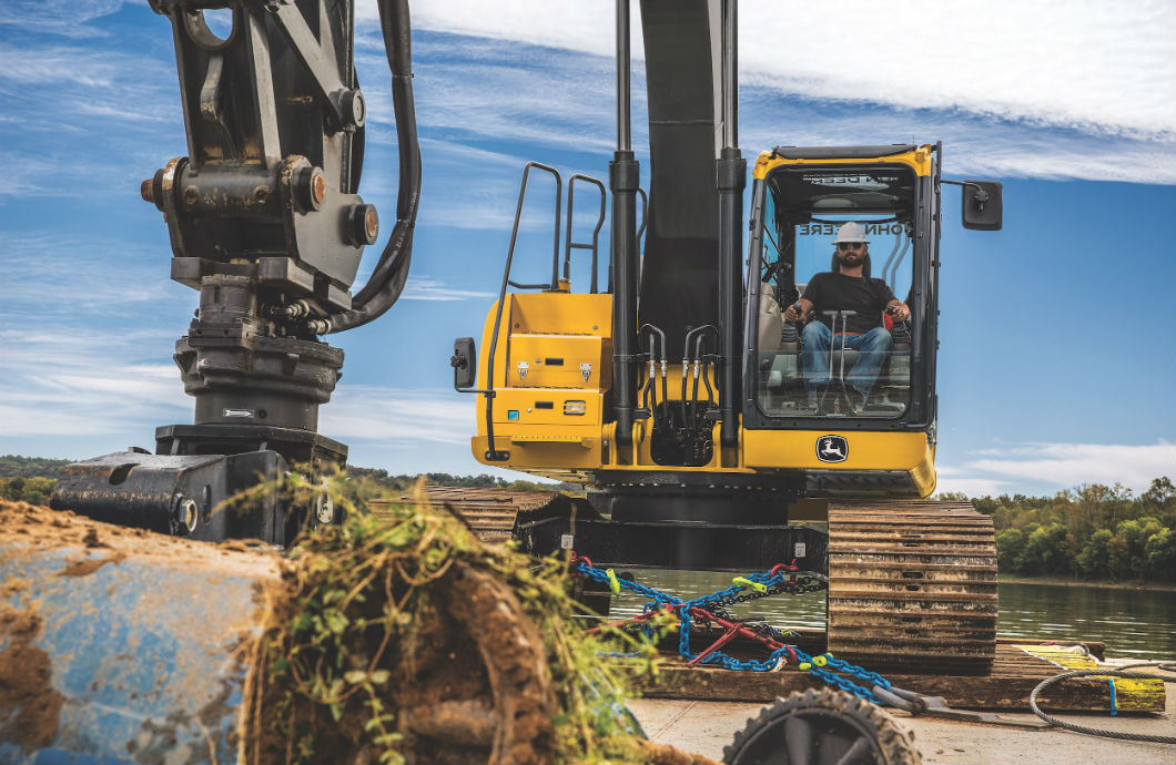 John Deere 210G LC Excavator with Grade Guidance