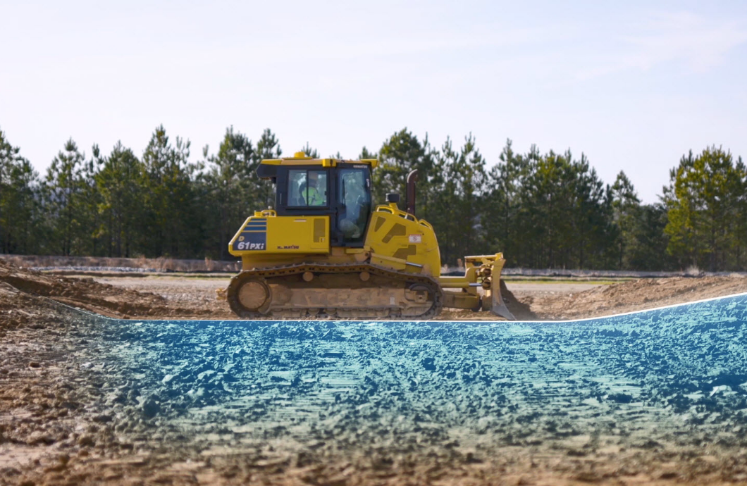 Komatsu Dozing Control Logic in action