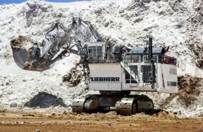 Liebherr R 9800 at work in South Africa.