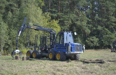 A Forestry Machine being shown at EKO-LAS in Poland