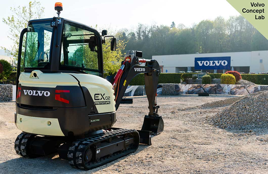 Volvo EX2 Electric Compact Excavator Prototype