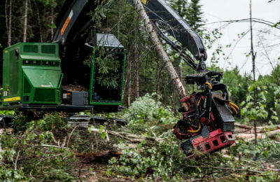 Clay Hill Equipment located in New Brunswick, Canada runs three H415 Waratah heads and one H414.